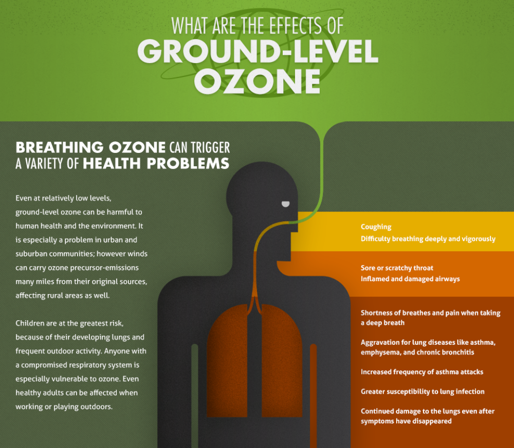 Ozone Health Effects Infographic